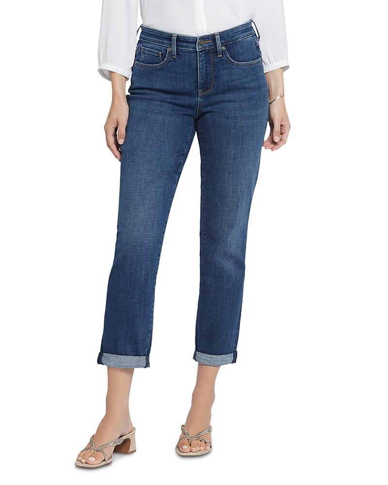 Nydj Margot High Rise Girlfriend Cropped Straight Leg Jeans in Olympus Cover