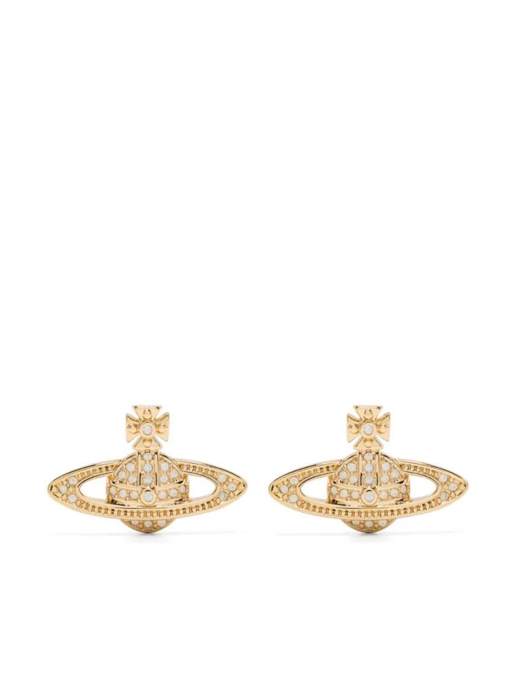 Vivienne Westwood Mini Bas Relief stud earrings - Gold Cover