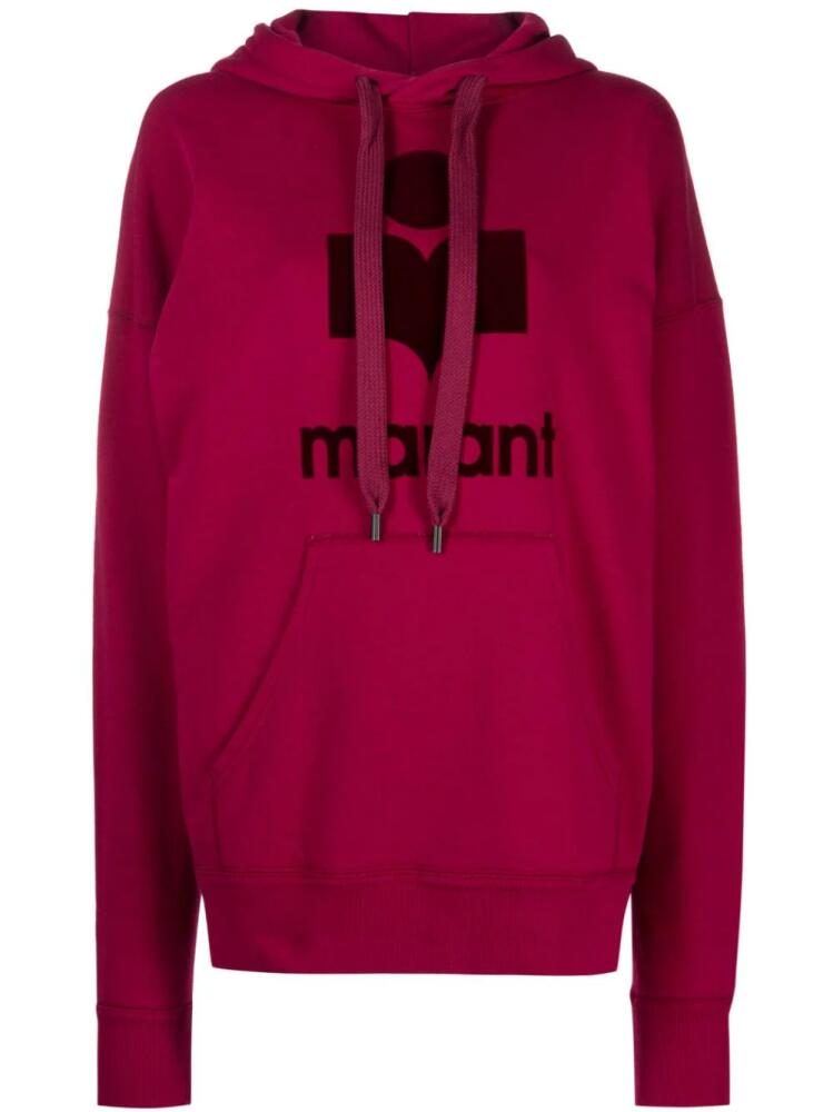 MARANT ÉTOILE Mansel logo-print hoodie - Red Cover