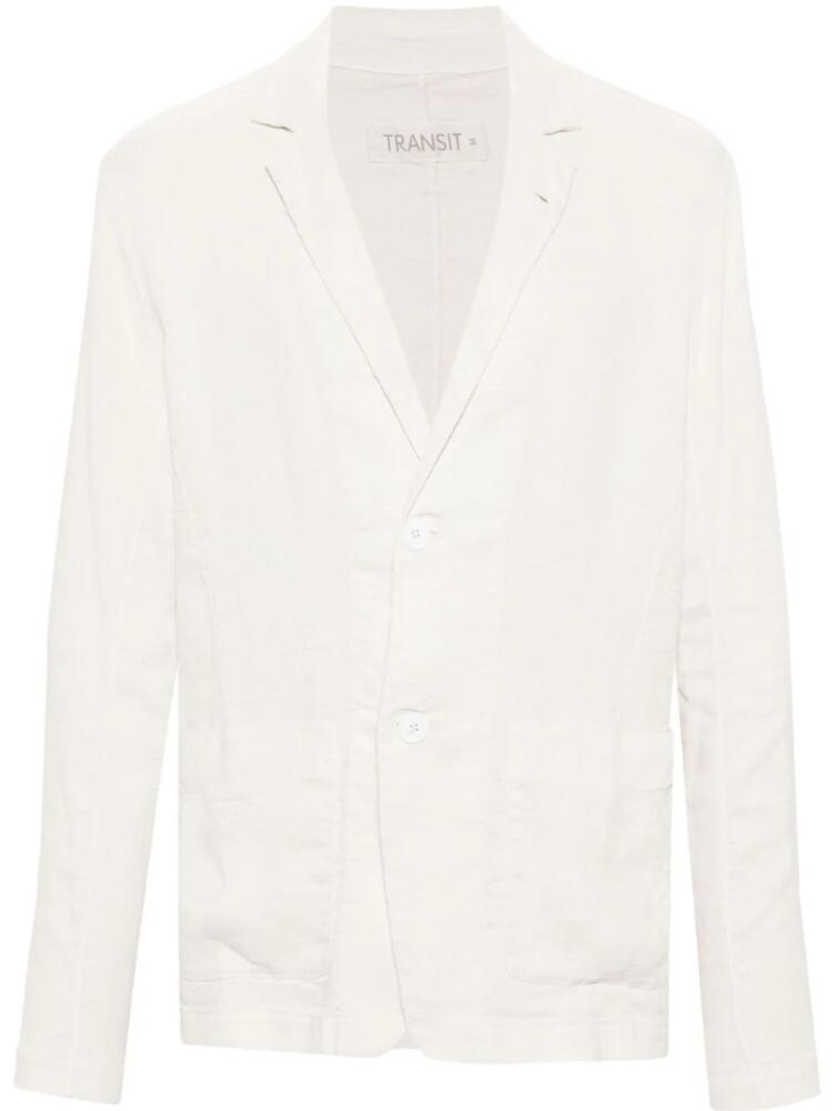 Transit ribbed single-breasted blazer - Neutrals Cover