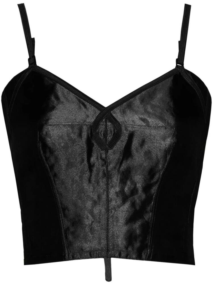 Maison Margiela Metal satin vest top - Black Cover