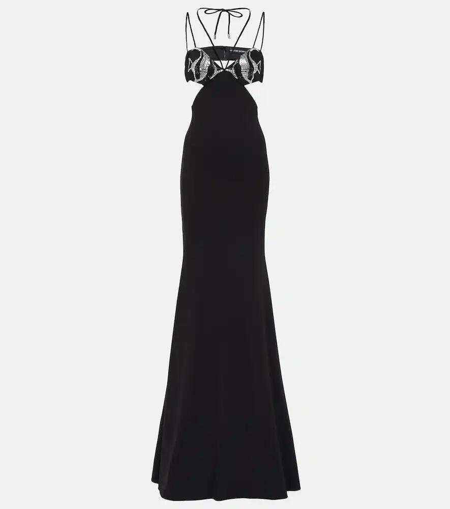 David Koma Embroidered cutout gown Cover