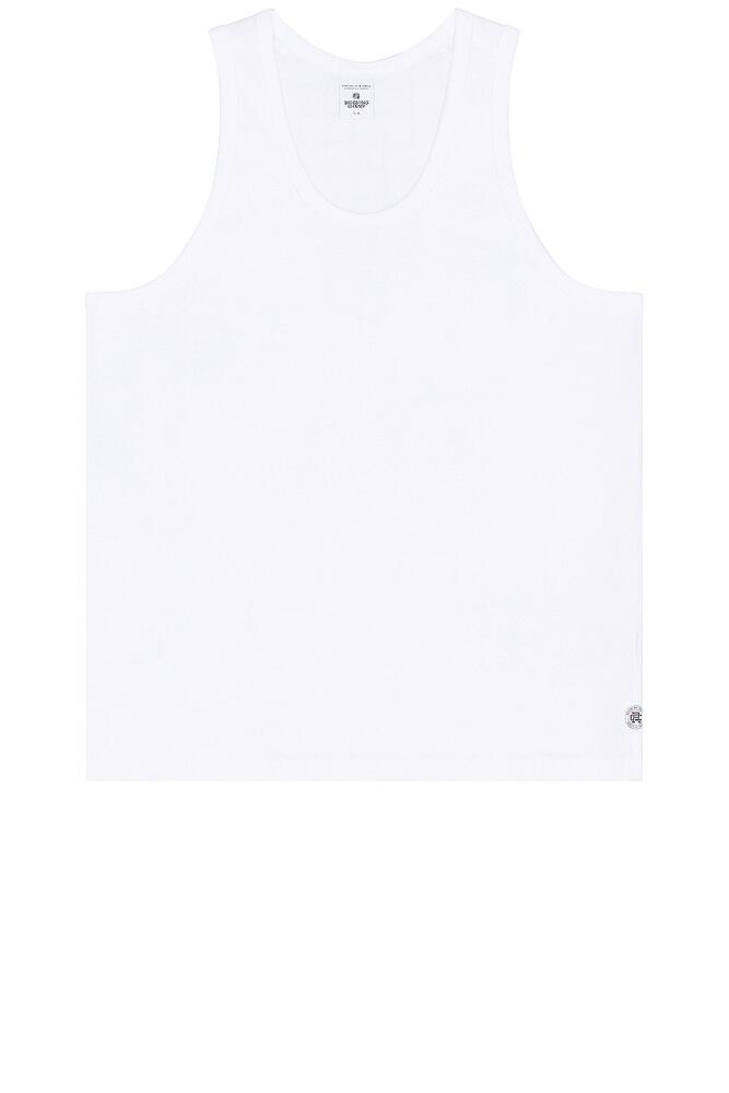 Reigning Champ Lightweight Jersey Tank Top in White Cover