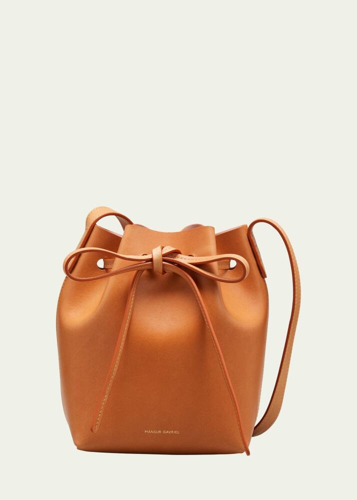 Mansur Gavriel Mini Mini Vegetable-Tanned Leather Bucket Bag Cover