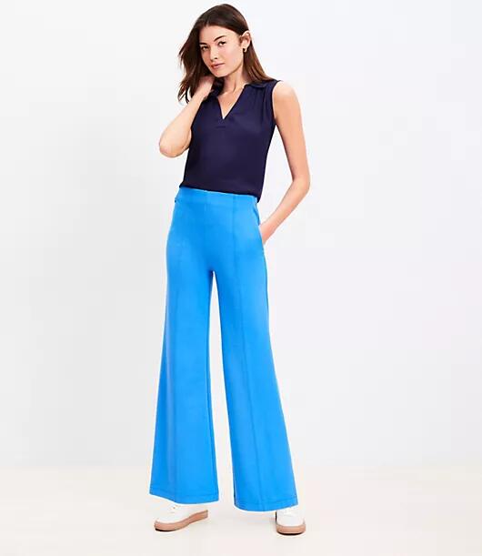 Loft Ponte Wide Leg Pants Cover