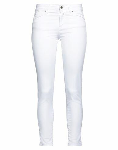 Fly Girl Woman Pants White Cotton, Elastane Cover