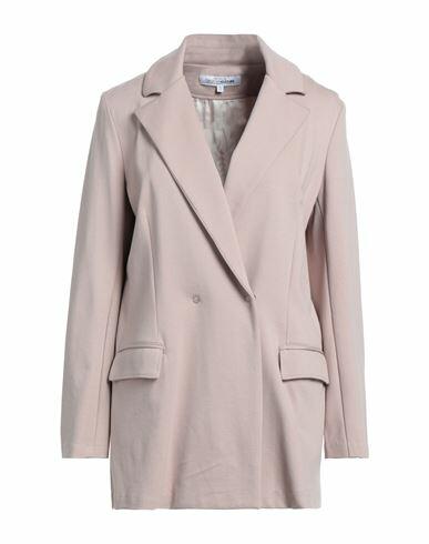 European Culture Woman Blazer Pastel pink Viscose, Polyamide, Elastane, Cotton Cover