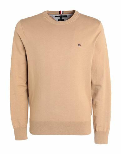 Tommy Hilfiger Man Sweater Sand Cotton, Polyester Cover