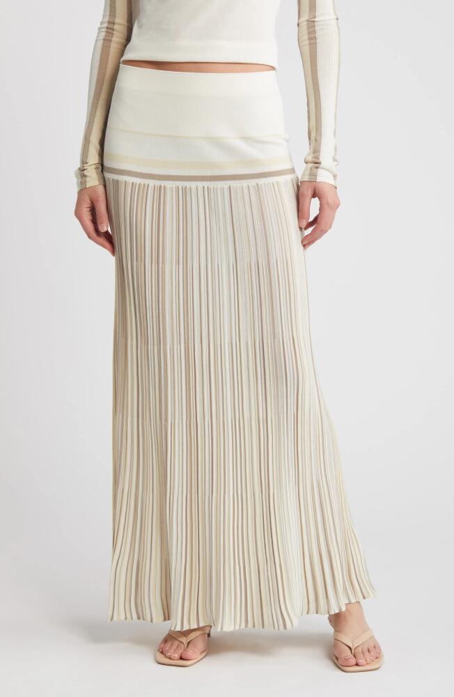 Faithfull the Brand Citara High Waist Knit Midi Skirt in White Cover