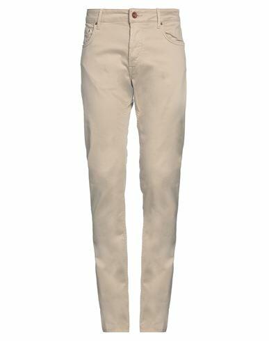 Hand Picked Man Pants Beige Cotton, Lyocell, Elastane Cover