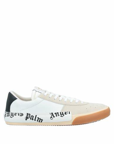 Palm Angels Man Sneakers Beige Soft Leather, Textile fibers Cover