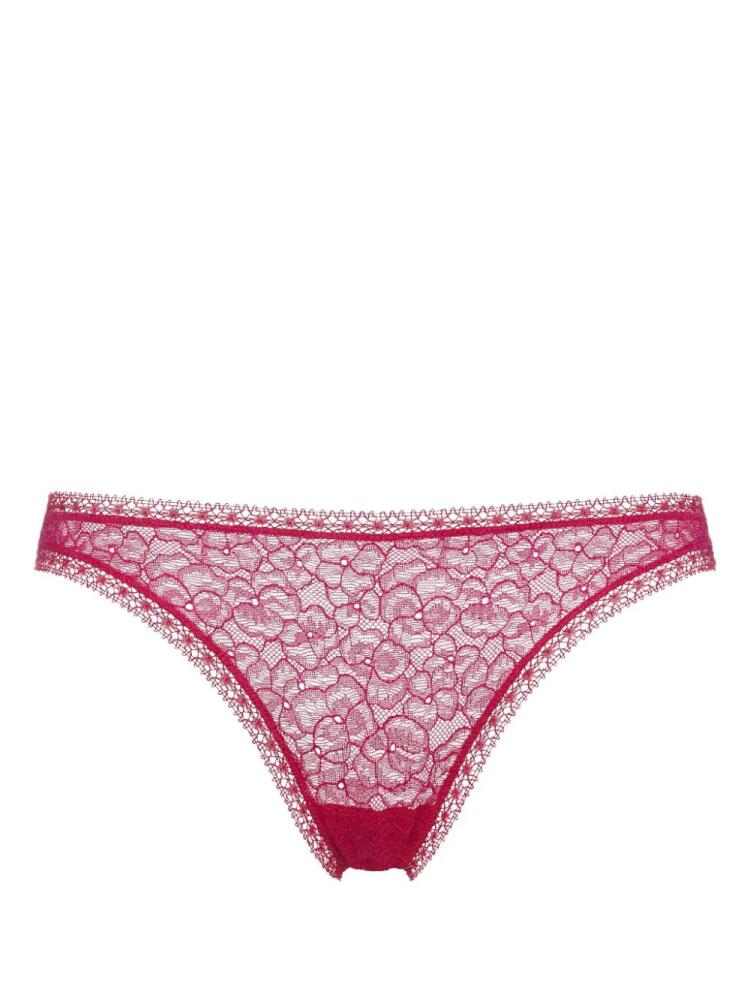 ERES Velouté lace-panel briefs - Pink Cover