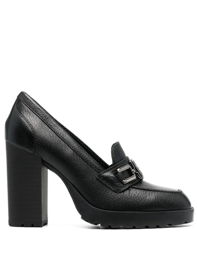 Hogan heeled calf-leather loafers - Black Cover