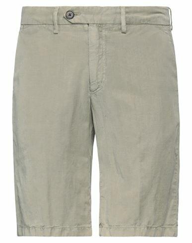 Seventy Sergio Tegon Man Shorts & Bermuda Shorts Sage green Lyocell, Linen, Cotton Cover