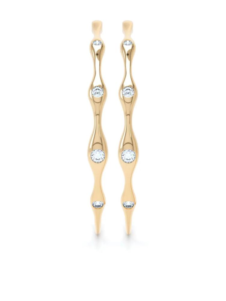 LOEV 14kt recycled yellow gold Curve diamond earrings Cover