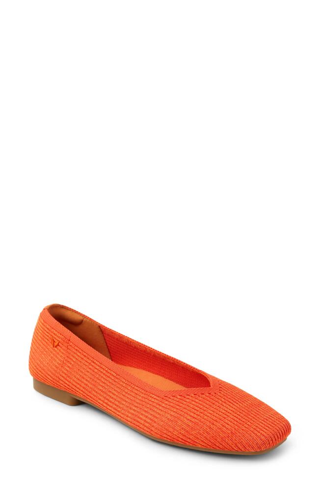 VIVAIA Margot 2.0 Square Toe Flat in Citrus Orange Cover