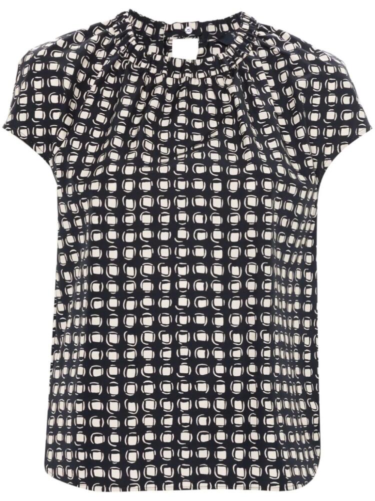 'S Max Mara monogram-print cotton blouse - Blue Cover