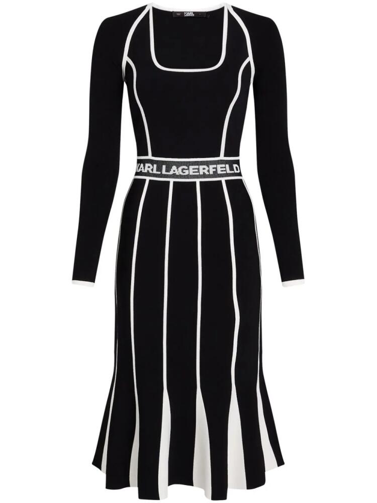 Karl Lagerfeld Transformer knitted midi dress - Black Cover