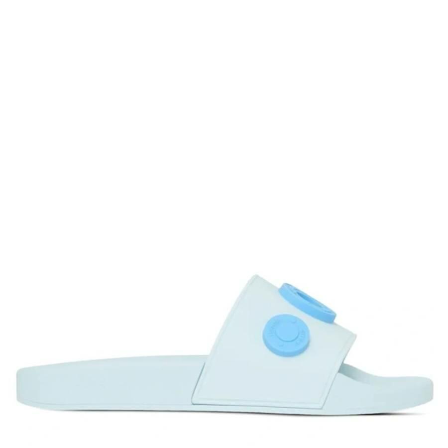 Burberry Pale Blue Furley Logo-Embellished Slide Sandals Cover