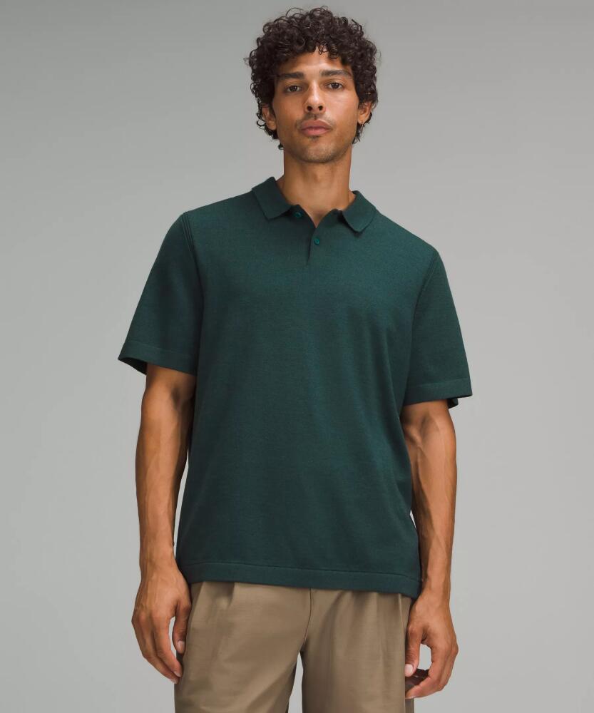 lululemon New Venture Short-Sleeve Knit Polo Shirt Cover