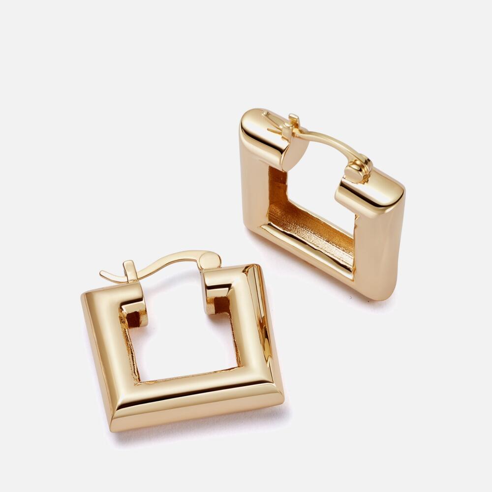 Daisy London X Polly Sayer Gold-Plated Chubby Square Earrings Cover