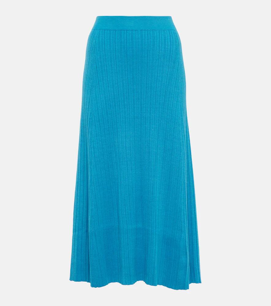 CO Ribbed-knit silk blend skirt Cover