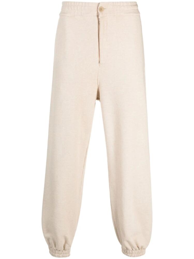 Drôle De Monsieur elasticated waist cotton track pant - Neutrals Cover