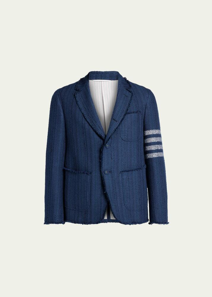 Thom Browne Men's 4-Bar Tweed Sport Coat Cover