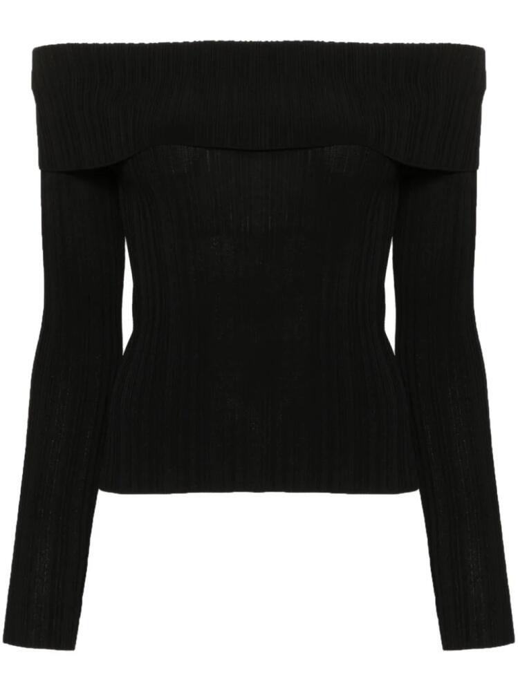 IVY OAK Kalla ribbed-knit top - Black Cover