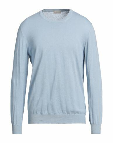 Altea Man Sweater Light blue Linen, Cotton Cover