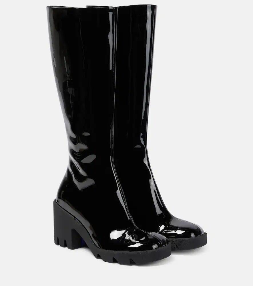 Burberry Stride patent leather knee-high boots Cover