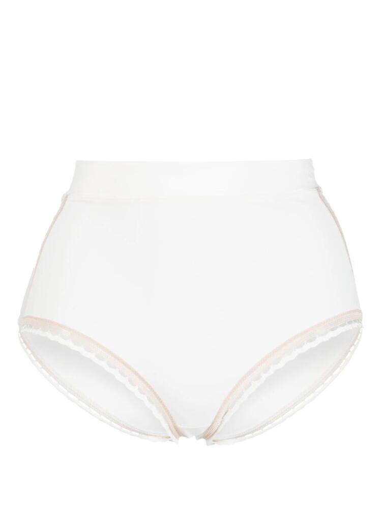 ERES Tempo high-waist lace-trim briefs - White Cover