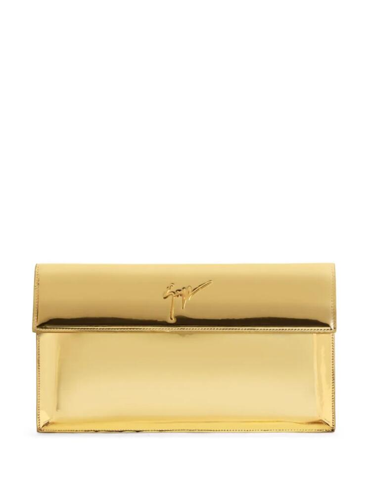 Giuseppe Zanotti Sabhin leather clutch bag - Gold Cover