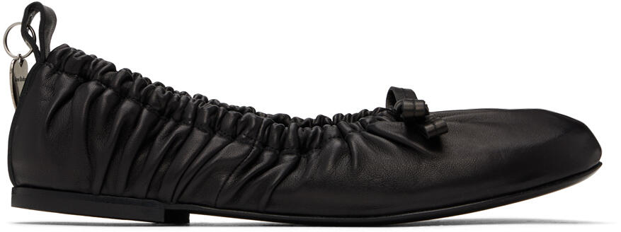 Acne Studios Black Leather Ballerina Flats Cover