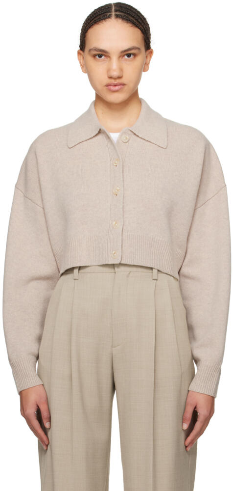 Filippa K Taupe Cropped Cardigan Cover