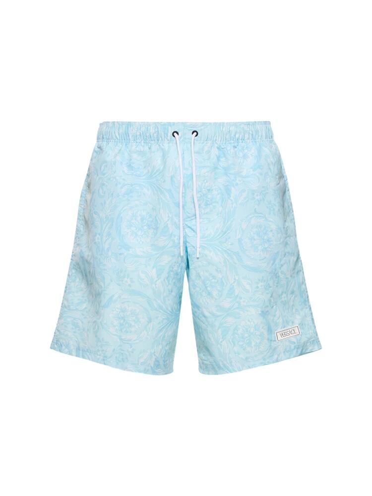 VERSACE Barocco Print Nylon Swim Shorts Cover