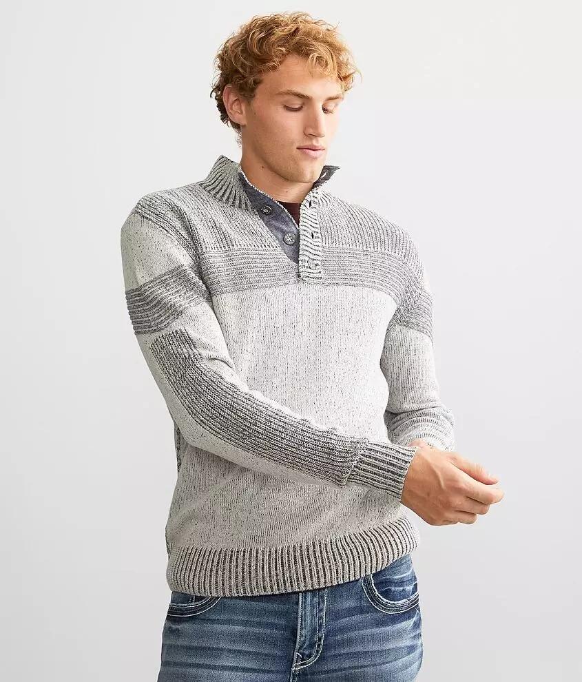 BKE Plated Henley Sweater Cover