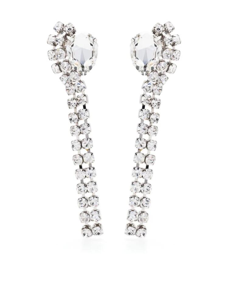 Alessandra Rich crystal-embellished drop earrings - Silver Cover