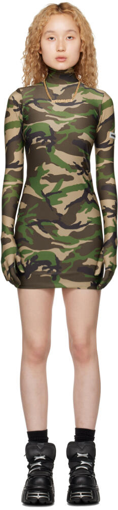 VETEMENTS Khaki Gloved Minidress Cover