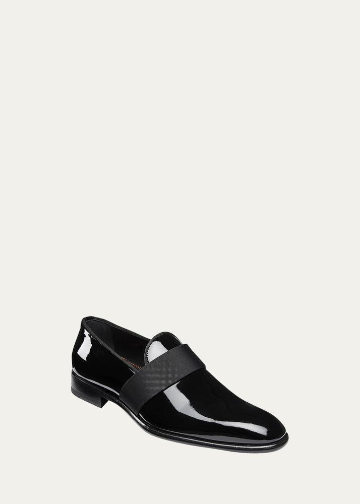 Santoni Men's Isomer Patent Slip-On Cover