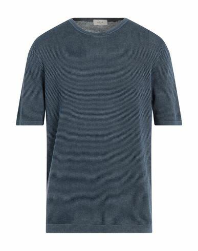 Altea Man Sweater Slate blue Linen, Cotton Cover