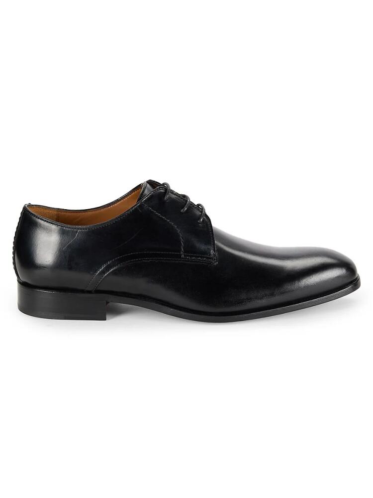 Saks Fifth Avenue Made in Italy Men's Leather Oxford Shoes - Black Cover