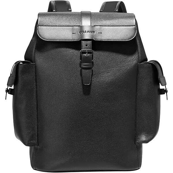 Cole Haan Men's Triboro Leather Rucksack Backpack Black Cover