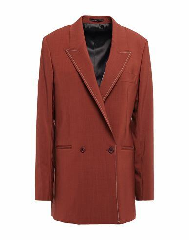 Paul Smith Woman Blazer Brick red Wool, Mohair wool, Elastane Cover