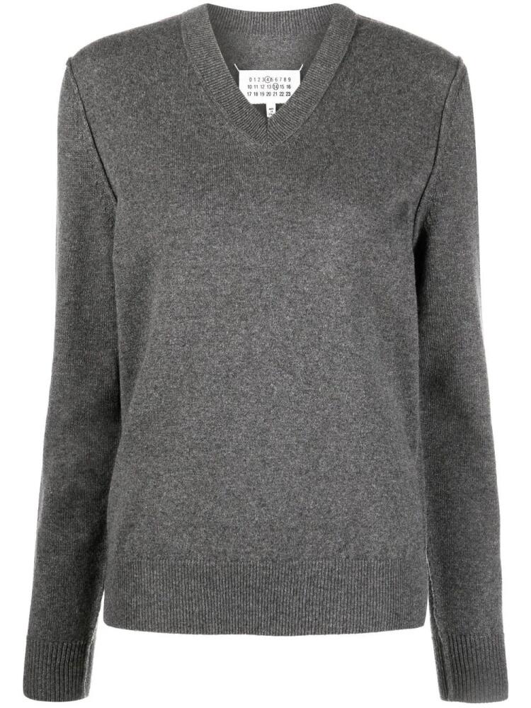 Maison Margiela V-neck cashmere jumper - Grey Cover