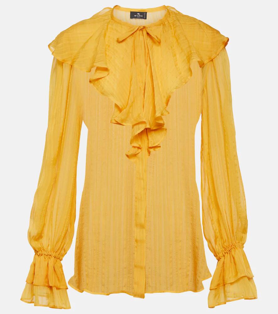 Etro Ruffled silk blouse Cover