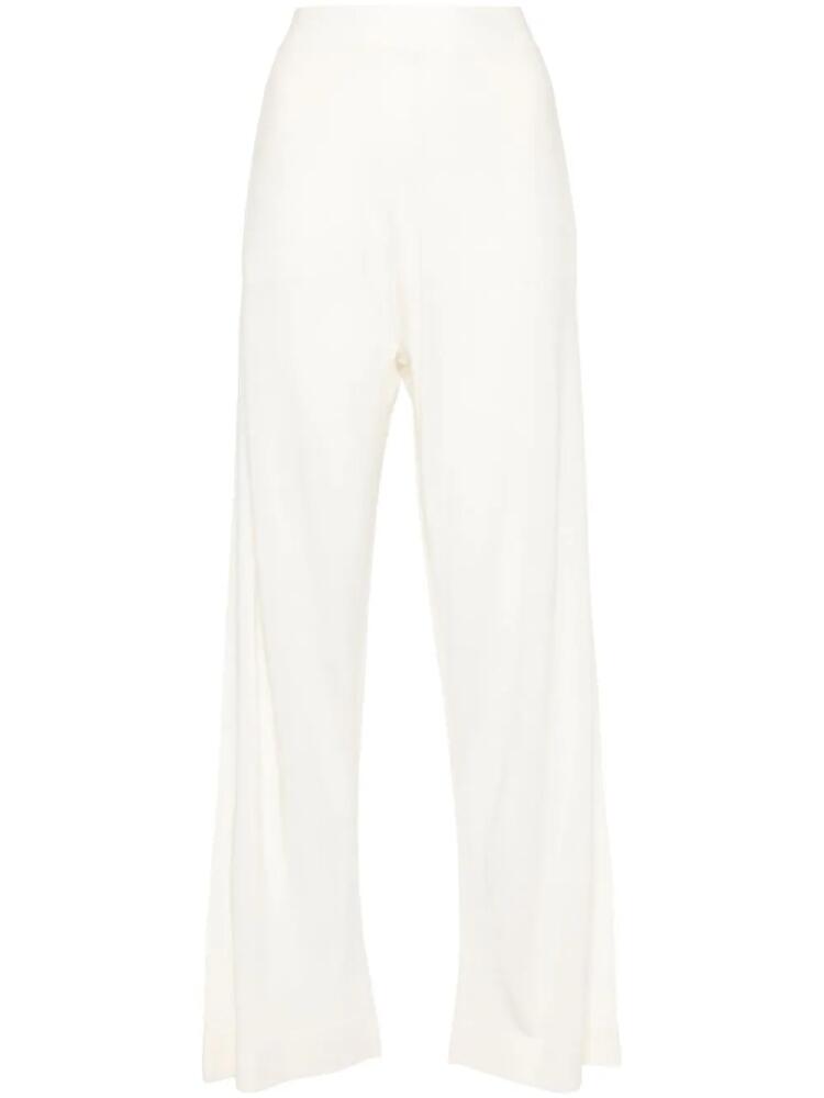 Allude fine-knit straight trousers - Neutrals Cover