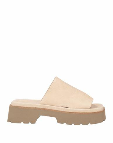 Fru. it Woman Sandals Beige Soft Leather Cover