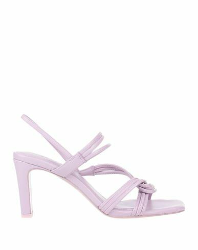 Sandro Woman Sandals Lilac Soft Leather Cover