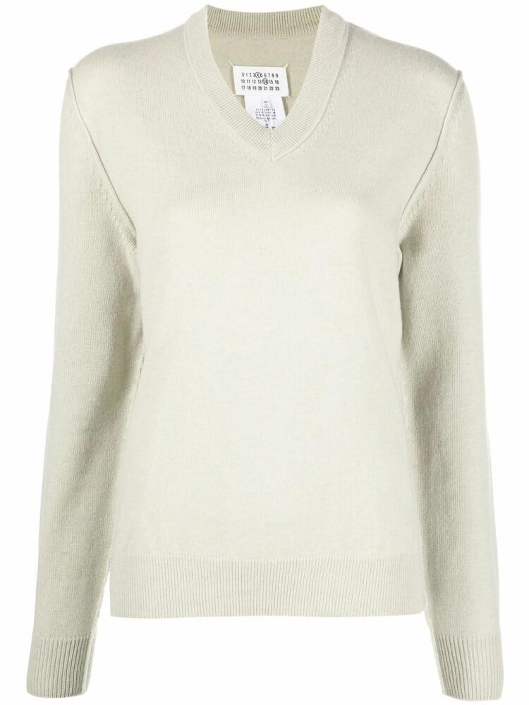 Maison Margiela V-neck cashmere jumper - Green Cover